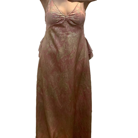 Rochas Pre-Fall 2017 Rose Gold Silk Versailles Evening Gown Small - Picture 12 of 16